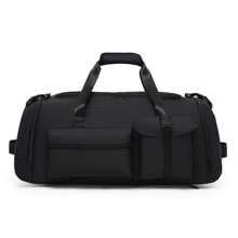 Dry And Wet Separation, Independent Shoe Compartment, Multiple Carrying Methods, Large Capacity Sports Luggage Bag, Multi-Compartment Design, High-Density Fabric, Available In Black/Gray/Blue, Suitable For Outdoor Light Travel/Yoga Fitness Swimming/Basketball Football Tennis Skiing/Unisex