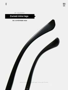 1 Pair Men's Classic Rectangular Rimless Luxury Fashion Eyeglasses, Suitable For Daily Life And Outdoor Travel Accessories Back To School Fashionable Preppy School Look - Gold - View 9