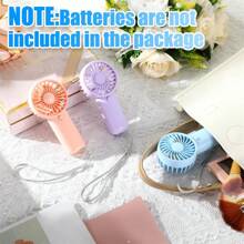 1 pieza Mini Ventilador de mano a batería, ventilador personal portátil de 1.5V AAA para verano, viajes, playa, interior y exterior, regalo (rosa, azul, verde, blanco), baterías no incluidas