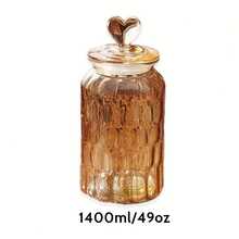 Sugar & Creamer Storage:  With This Set Of 3 Sealed Glass Jars (21.98 Oz - 47.34 Oz). Featuring Secure, Airtight Lids On A Classic Mason-Style Design, These Containers Effectively Block Moisture – Dispensing During Coffee Or Tea Preparation. These Reusable, Dishwasher - Amber - View 4
