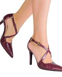 Sapato Scarpin Bebecê Feminino Elegante Salto Alto T9430-252 - Vinho - Visão 4