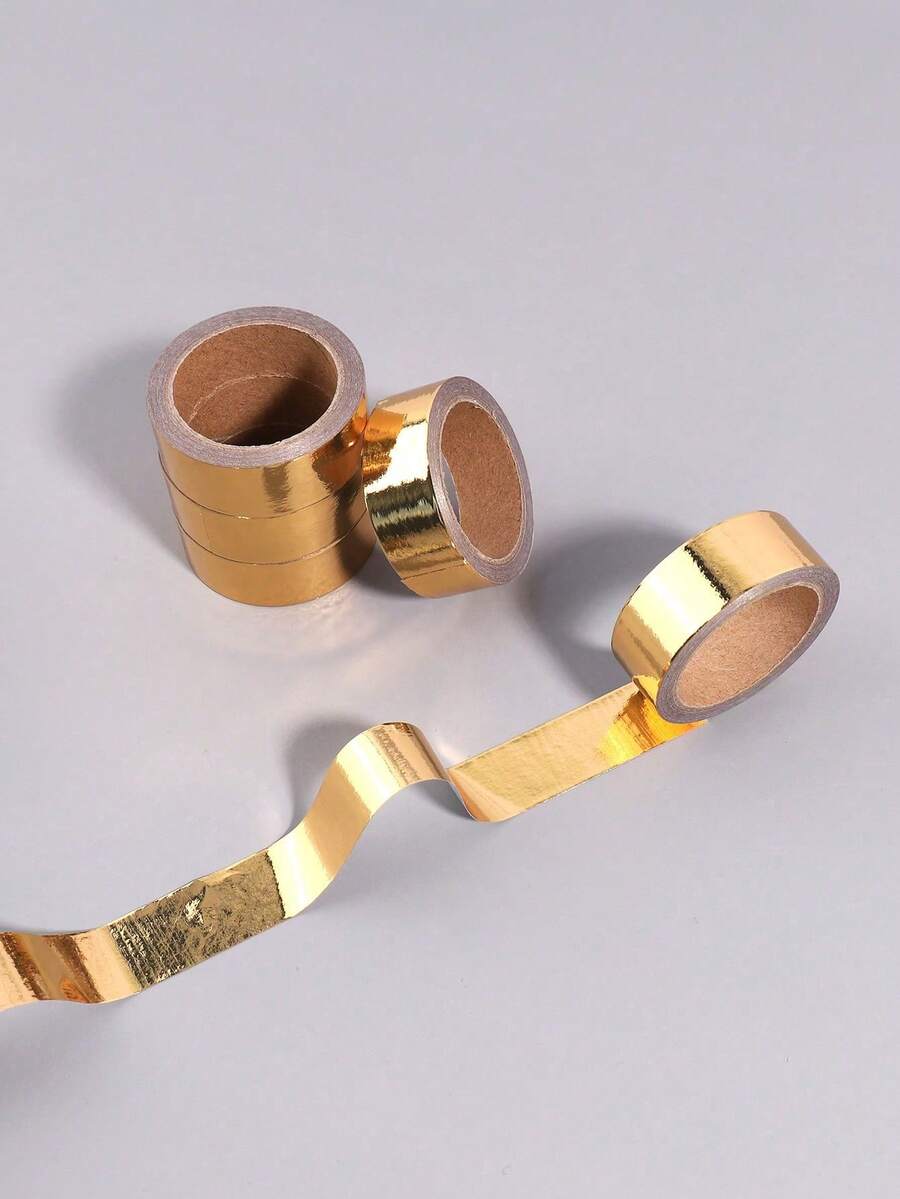 1 Cuộn Bạc Mặt Nạ Băng Đơn Giản Đa Năng Tự Dính Washi Băng Cho Thủ Công DIY, Trang Trí, Tay Tài Khoản - Bạc - Xem 1