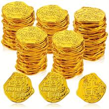 10pcs/30pcs/60pcs Golden Medals & Coins - Pirate Treasure, Spanish Doubloons, Golden Taler Decorations For Parties, Events, Halloween, Christmas, Halloween Party Decor | Golden Coin Design | Durable Plastic, Pirate Party Decorations - Multicolor - View 7