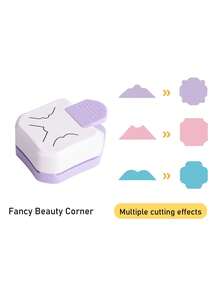 1 件三合一纸板切割脚美容多角度切纸机照片修剪和切角多色圆角倒角器手动压花返校季好物，学校用品，返校 - 彩色 - 查看 9