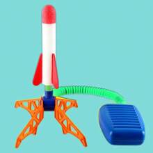 Kids Outdoor Launching Rocket Toy For Parent-Child Interaction, Suitable For Indoor/Outdoor Use, Stepping Design, Suitable As Easter, Halloween And Christmas Gifts