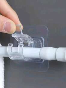 1pc Punch-Free Multi-Functional Telescopic Rod, Simple Installation, Perfect For Bathroom Shower Curtain Rod, Balcony Drying Rod, Wardrobe Hanging Clothes Rod, Door Window Hanging Curtain Rod, Curtain Rod Holder, Bathroom Accessories