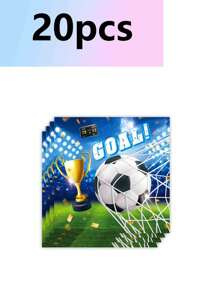 10pcs Football World Cup Match Theme Party Holiday Celebration Supplies, Disposable Paper Plates Paper Cups Paper Towels Tableware Sets Birthday Parties, World Cup Celebrations, Football Dreams, Camping Camping Travelling