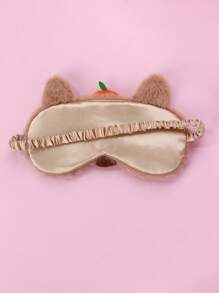1pc Girls' Polyester Capybara Shaped Eye Mask, Soft Material, Suitable For Resting And Sleep, Blackout Design