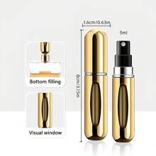 3/6Pcs Portable Mini Refillable Perfume Atomizer Bottle, Travel Size Refillable Perfume Refill Bottle - Perfume Atomizer Refillables,Portable Cosmetic Bottle , 5ml Perfume Bottle With Bottom Filling