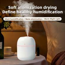1 pièce Mini humidificateur d'air portable en forme de goutte d'eau alimenté par USB de 220 ml et diffuseur d'huiles essentielles, pour voiture et maison, convient pour le bureau et la maison