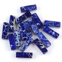 28 piezas/4x13mm Cuentas de piedra natural, cuentas cilíndricas columna y largas de tubo, cuentas de turquesa de sedimento marino para hacer joyas DIY, pulseras y collares hechos a mano, suministros artesanales, regalo para mujeres, materiales de abalorios de estilo bohemio, cuentas de piedras preciosas curativas, accesorios para fiestas de playa de verano, componentes de joyería nupcial y de boda