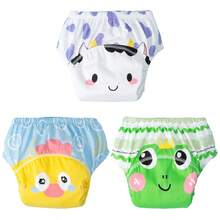 5pcs Children's Training Pants, Breathable Leak-Proof Baby Learning Pants, Washable Diapers, Infant Potty Training Pants, Newborn Training Pants, Reusable Baby Cloth Diapers, Suitable For Boys And Girls - Multicolor - View 54