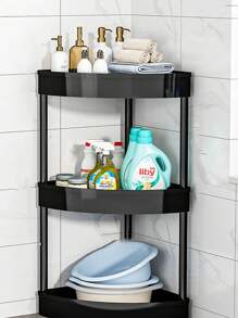 1 قطعة رف مثلث للمطبخ، رف تخزين للزوايا للتوابل والبهارات والأواني المطبخية