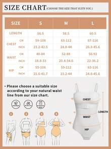 Women's Seamless One-Piece Shapewear Camisole Design, Front Closure, Anti-Slip, Waist & Abdomen Shaping, Snap Crotch - White - View 6