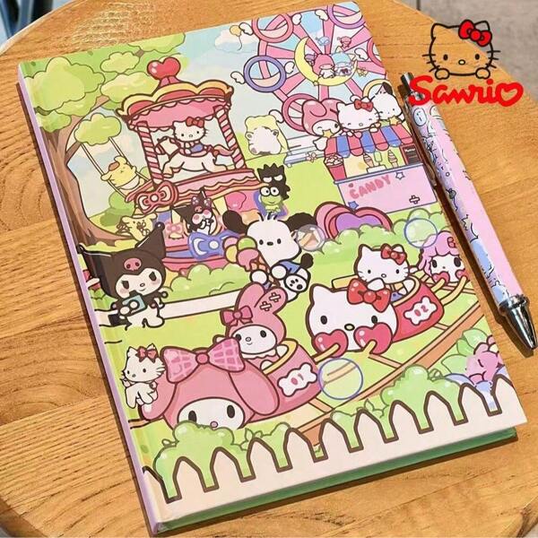 Sanrio Cute Diary Notebook, Hard Shell Notebook For Writing, Cute Cartoon A5 Hard Shell Notebook, Suitable For Work School, Office Supplies, Study Supplies, Teacher Gifts, Graduation Gifts, Back To School