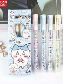 1pc/4pcs Bandai, Stationery, Cute Gel Pen Set, Gel Ink Ballpoint Pen, Creative Cartoon Neutral Pen, 0.5mm Fine Black Ink, Student Signature Pen, Multi-Color Signature Pen, Plastic Materials, Ergonomic Design, Various Cute Design Stationery Supplies, Suitable For School And Office Supplies Gifts, The Perfect Party Gift Birthday Surprise Gift, Is An Ideal Choice For Christmas, Halloween, Thanksgiving Gifts., School Supplies, Back To School