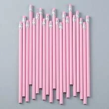 100/30/10/1pc Pencils In A Pack, Pink Wedding Hb Pencils, Graphite Pencil Set With Eraser, Suitable For School Drawing, Sketching, Bridal Baby Shower, New Year And Valentine's Day Gifts. Must-Have Stationery For Back To School Season