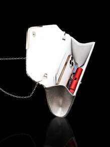 Bolso de mano de noche para mujer con brillantes, set de 4 clips de oreja con brillantes para novia y boda, choker, pulsera y colgante, bolso brillante perfecto para fiesta, boda, baile de graduación, cena/banquete, vestido de novia, ropa formal, vestido de graduación, vestido de cumpleaños