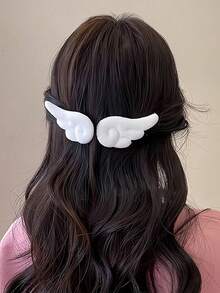 12个白色毛绒天使翅膀DIY发饰，适用于装饰衣服、包包、鞋子、拖鞋、手套、手机壳等，包括发夹、爪夹、发卡、发夹、发卡、学生用品、粉色发夹、冬季可爱配饰、少女风配饰、情人节配饰、头部配饰、发卡 - 白色 - 查看 9