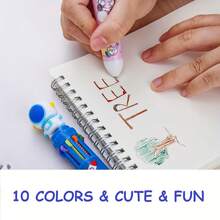 ​10-Color Changing Pen For School - 0.5mm Ultra Fine Astronaut Design, Quick Switch Inks For Highlighting, Doodles, Study Notes (2 Pack)​​ - Màu xanh lam - Xem 6