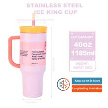 Vaso de agua color rosa rojo de 32OZ, 945ML, con tiempo de conservación térmica de talla grande de 24 horas, que puede aislar agua fría y caliente, se puede usar para hacer café y bebidas congeladas, con una apariencia hermosa y un trabajo exquisito, adecuado para acampada, trabajo y uso en interiores.