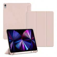 Silicone Case With Pen Slot Compatible For IPad Air 4 5 6 A16 13 Pro 10.2 10.5 10.9 Inch 7 8 9 11 M2 M3 M4 10th Generation - Hồng - Xem 1