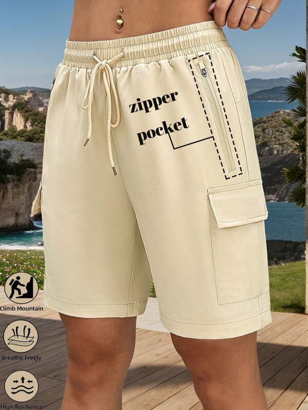 Pantalones cortos de ciclismo con bolsillos tejidos para deportes al aire libre para mujeres