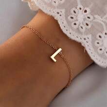 Cadena brazalete DIY de 26 letras para mujeres, accesorio de joyería, de acero inoxidable de alta calidad, a la moda y personalizado