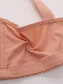 paquete de 3 sujetadores de encaje sin alambres, sujetadores sexy ajustables sin aros para mujeres, gris claro, albaricoque, rosa