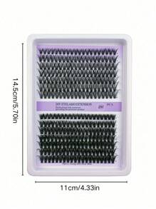 30/40/50/60/80/100D 8-16 mm D Curl Kit de extensión de pestañas con unión de pestañas y pegamento de sellado, grupos de pestañas, herramientas de maquillaje, kit de extensión de pestañas DIY para pegar pestañas,pestañas pestans extensiones de pestañas