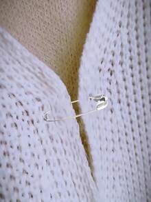 12 件 DIY 缝纫工具针配件银色金属小胸针服装配件、衣夹固定扣回形针。