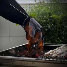 16" Leather Welding Gloves, Fire And Heat Resistant Long Sleeve Welding Gloves, For Mig, Gas, BBQ, Oven, Grill, Fireplace, Baking Mitts, Fireplace, Animal Training, Animal Handling