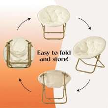 Boho Chic Floor Chair - Cowboy-Inspired Saucer Seat With Gold Frame For Dorm Rooms"