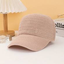1 szt. Unisex koreański styl koronkowa wydrążona czapka baseballowa, odpowiednia na wiosnę i lato, kapelusz jako dodatek, świetny prezent na ukończenie szkoły, niezbędny w podróży, letnia ochrona przed słońcem - Beżowy - Zobacz 7