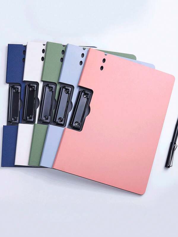 A4 File Folder Student Document Folder Exam Clipboard Paper Storage Organizer Board, Office Supplies,Back To School,School Supplies