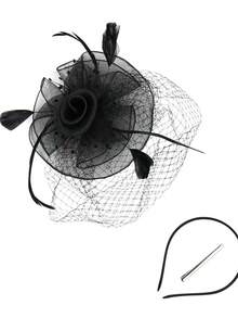 Mũ Fascinators Mũ 20s 50s Mũ Pillbox Mũ Tiệc Trà Có Mạng Che Mặt Cho Bé Gái Và Phụ Nữ - Nhiều màu - Xem 11