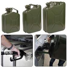 NetHong 5/10/20L Metal Jerry Can Car Storage Fuel Petrol Die Sel Oil Container + Spout - Army Green - View 7