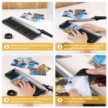 1pc A4 Small Office Paper Cutter, Paper Cutting Tool For Photos, Labels, Paper, With R4 Round Corner Trimmer,Back To School,School Supplies