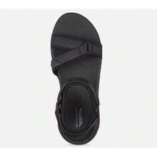 Skechers Go Walk Arch Fit Cruise Around Women US 6 Black Walking Sandals RHS4144 - Black - View 4