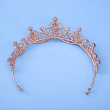 1pc Princess Crystal Crown Headband, Sweet Luxury Women Hair Accessories, Ideal Birthday Gift, School Stuff, Tiara Crown, Wedding, Bridesmaids Gifts, Looks Of Party, Festival Outfits, Rave Accessories