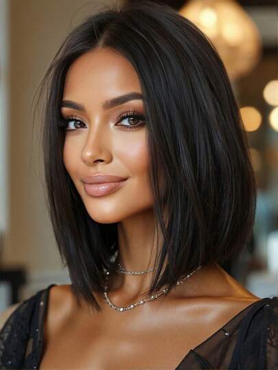 12 Inch Light Blonde Dark Root And White ,Black Colourful Medium Part Short Straight Hair Beautiful Daily Use Ladies Wig Synthetic Wig. Cosplay White Colourful Synthetic Hair Wig High Temperature Hair For Women Middle Part Straight Hair Wig Holiday Daily Fashion Style Synthetic Hair Wig Woven Hair Wig For Halloween And Christmas