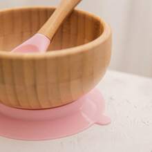 Personalized Customizable Bamboo Wooden Bowl Baby Feeding Bowl Wooden Kids Feeding Supplies For Baby Tableware Suction Round Shaped Bowl Dinnerware Product Baby Shower Family Decorations Gifts Winter Eve Gifts Back To School Winter Gift Ideas Boy Girl Valentine's Day - Multicolor - View 11