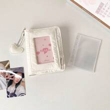 Agenda rilegata a fogli mobili in morbida pelle con brillantini a forma di cuore M5, quaderno colorato da studente, diario con doppio bottone per ragazza, forniture scolastiche, back to school
