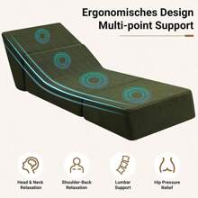 3-In-1 Modern Convertible Sofa Bed, Living Room Furniture, Single Sofa, Foldable Floor Sofa And Sofa Bed, Enjoy Comfortable Naps, Modular Sofa, Suitable For Living Room/Office/Bedroom, Gray, Thicker Design For Extra Comfort