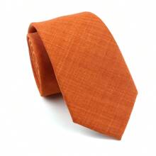 1pc Men's Fashionable Simple Style High Density Solid Color Polyester Necktie, Soft & Skin-Friendly, Suitable For Daily Work And Wedding Party Wearing Casual