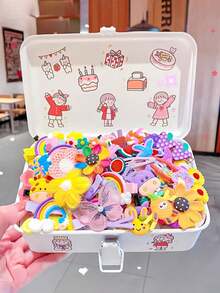 28件/套可爱粉色发夹套装,包含彩虹、水果、花朵等多种设计,色彩鲜艳——适合女孩和女士日常造型、派对、拍照,增添趣味和闪亮效果,包括发夹、发爪、发卡、发夹、发饰、头饰、情人节饰品、女士发饰、春季发夹等。 - 彩色 - 查看 3