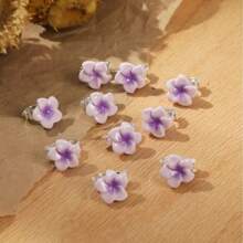 10 Stücke Mini Blumen Haarclips, süß und niedlich, geeignet für den täglichen Gebrauch von Mädchen, Haaraccessoire, Sommeraccessoire, Reise, Klemmclips, Haarspangen, Haarklammern