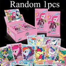 MY LITTLE PONY 1/6 piezas Tarjeta Mágica de Mi Pequeño Pony al azar, 1 y 30 cajas al azar, incluida la oportunidad de sacar tarjetas negras raras, favorita de los coleccionistas, para útiles escolares, de vuelta a la escuela