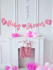 1pc Golden Festive Decorative Baby Shower Paper Banner - Gold - View 9