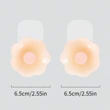 1 Pair Silicone Lift Bra Pasties For Women, Wedding Dress Strap Breast Petals, Summer Invisible Nipple Cover Breast Pads